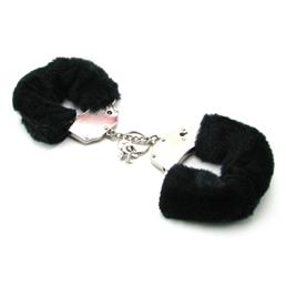 S&M Furry Handcuffs - Black 