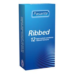 Pasante Ribbed condooms 12 stuks