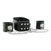 Leather Collar and Cuffs 