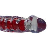 Clearstone Ripple Red Dildo