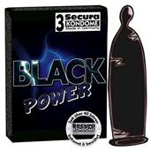 Secura Black Power Condooms - 3 stuks